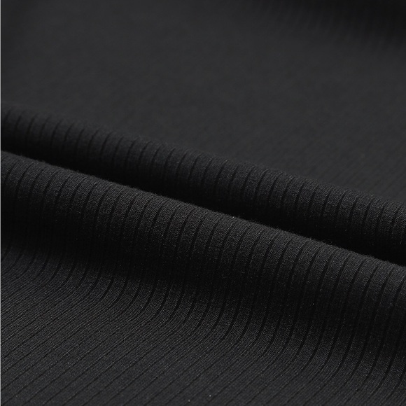 🔥🔥Black Flower Puff Sleeve Ribbed Knit Top - Picture 7 of 7